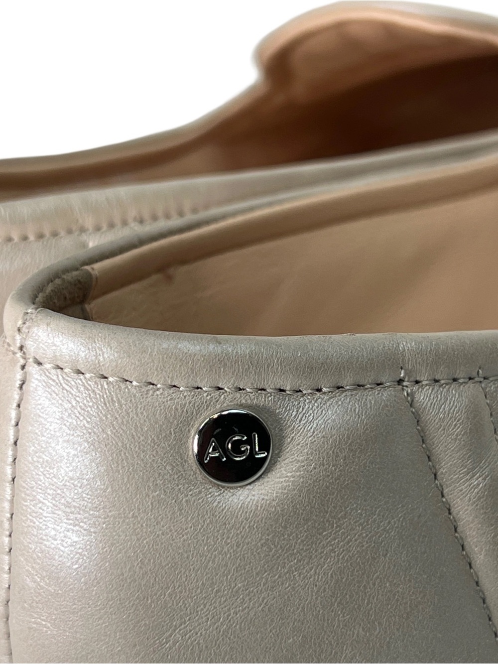 AGL Cher Stitch Leather Penny Loafer Pearl Leather Slip-On Shoes EU 40 - Picture 10 of 13